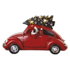Emos karácsonyi LED dekoráció, autó télapóval, 12.5cm, 3xAA, meleg fehér