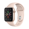 Apple Watch Series 5 GPS, 44mm , arany aluminium tok, rózsaszín sportpánttal