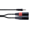 CORDIAL EY 1.5 WMM 1,5 m, 1 X jack 3,5 mm stereo / 2 X XLR muški kabel