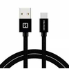 Swissten  USB - lightning  kabel za prenos podataka i punjač, crni,  3m