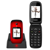 Evolveo EasyPhone FD E700 kártyafüggetlen mobiltelefon idősek számára, piros