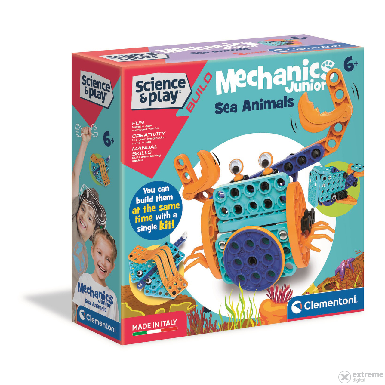 Clementoni Znanost in igra Mehanski laboratorij Junior Morske živali (8005125750597)