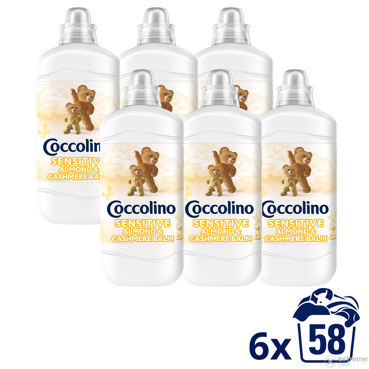 Coccolino Sensitive Almond omekšivač rublja, 6x1450ml