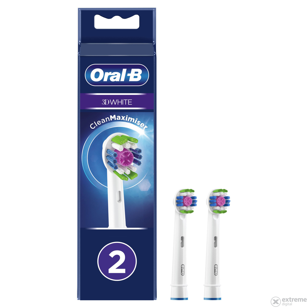 Oral-B EB18-2 3D White Ersatzkopf, Rainbow, 2 Stk.