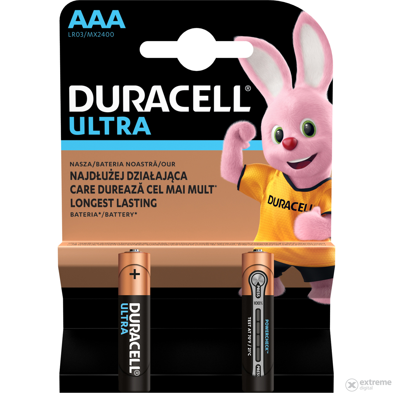 Duracell UltraPower AAA elem, 2 db