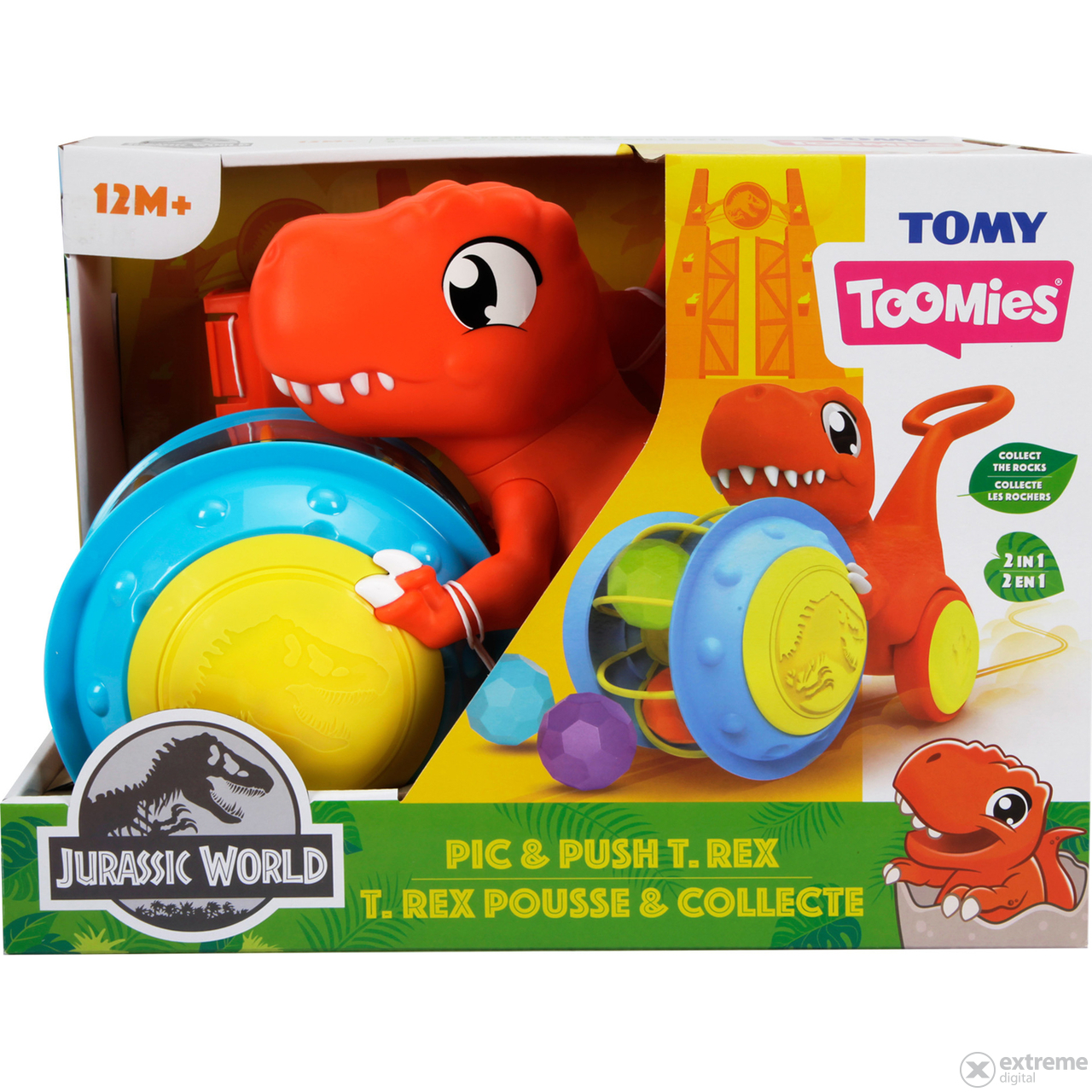 Tomy Jurassic World plišana igračka, Pic and Push, T-Rex