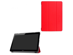Gigapack oldalra nyíló, álló bőr tok Huawei Mediapad T3 (10") készülékhez, piros