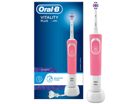 Oral-B D100 Vitality Elektrozahnbürste mit 3DW Aufsteckbürste, pink
