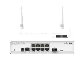 MikroTik CRS109-8G-1S-2HnD-IN 8port GbE LAN SFP uplink 802.11b/g/n Cloud Router Switch