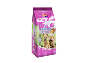 GetWild hrana za pse, suha, za mlade pse, Piletina+ riba, 15 kg