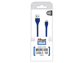 Trust Flat Micro-USB kabal, plava (1m)