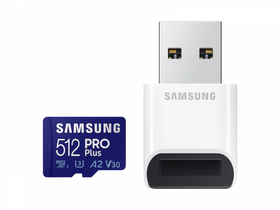 Samsung Pro Plus microSD kartica+čitač, 512GB