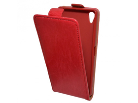Magnetické kožené puzdro Gigapack pre Sony Xperia X készülékhez, červené