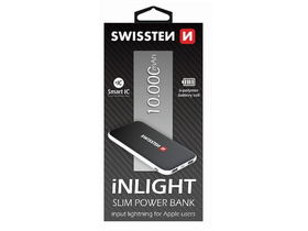 Swissten Inlight Slim Power Bank 10000 mAh lightning/microUSB