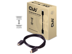 CLUB3D Ultra High Speed 2.1 HDMI kabel, 10K, 120Hz, 1m, crna