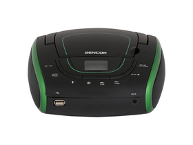 Sencor SPT 1600 BGN prijenosni CD radio USB,MP3 player, zeleni-crni