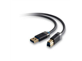 Belkin SuperSpeed USB AB kabel, crni, 1,8m