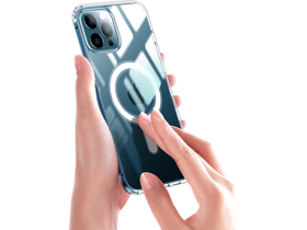 Cellect Apple iPhone 12 Pro MagSafe magnetické, silikonové pouzdro, průhledné