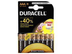Duracell Basic AAA alkalna svinčna baterija, 8 kosov
