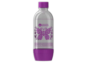 SodaCo láhev pro SodaCo Basic a Royal, 1 litr, růžová, vzor motýl