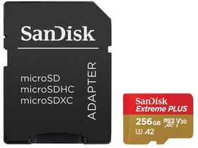 SanDisk Extreme 256 GB SDHC  memorijska kartica + adapter, Class 10, UHS-I, U3, V30, A2 (183507)