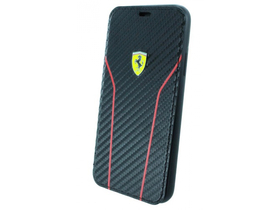 Ferrari Scuderia Carbon preklopna korica za (FLIP, karbon) Apple iPhone X (5,8"), crna