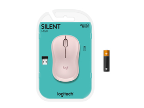Logitech M220 Silent bežični miš, pink (910-006129)