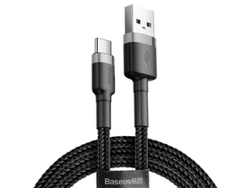 Baseus CAFULE podatkovni kabel i punjač (USB - Type-C, 5V / 4500 mAh, 40W, 100cm, brzo punjenje, uzorak vezice), sivo/crno