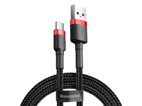 Podatkovni kabel in polnilnik Baseus CAFULE (USB - Type-C, 5V / 3A, 20W, odporen na razpoke, 50cm, PD hitro polnjenje, čipkasti vzorec), črn