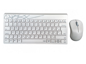 Rapoo 8000S bezdrôtový set: klávesnice a myšy, biely (HU)
