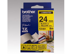 Brother 24 mm-Etikettenband, schwarz auf gelb