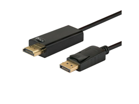 Savio CL-56 Displayport Stecker – HDMI Stecker Kabel, 1,5m