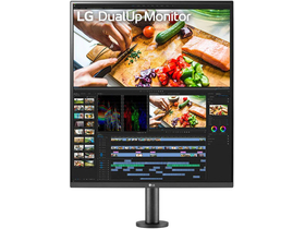 LG 28MQ780-B DualUp Ergonomikus 28" monitor, IPS, 16:18, 2560x2880, 5ms, 300cd, HDMI, DP, HDR, USB-C