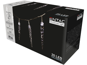 Entac ECL-I20CW11 Božićni vijenac IP44 icicle 20 LED 11 cm icicle dizajn