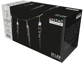 Entac ECL-I20CW16 Božićni vijenac IP44 icicle 20 LED 16 cm icicle dizajn
