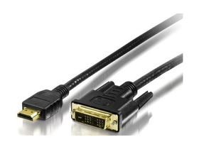 Opremite kabel HDMI - DVI, zlat, 5m