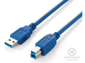 Equip USB 3.0 A-B kábel, dvojité tienenie
