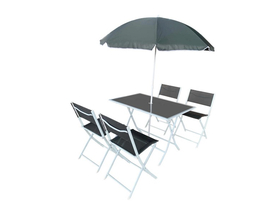 Kring Picnic градински трапезарен комплект с чадър, 6-части
