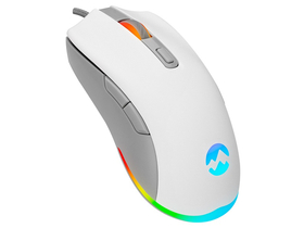 Everest SGM-L1 LUMOS White gamer myš (6400 DPI, 1,65m kabel, optická, bílá, RGB LED)