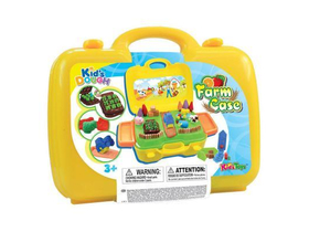 Kid`s Toys farmépítő gyurmakészlet dobozban, 21 darabos