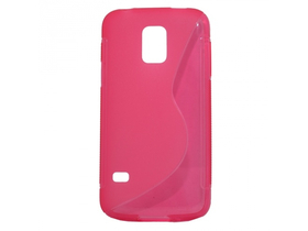 Gigapack kompatibilný plastový chránič guma/silikón Samsung Galaxy S V. mini (SM-G800) zariadeniu, ružová