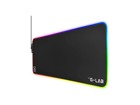 The G-Lab Podloga za miša- PA RUBIDIUM (800x300x3mm; crna, extra USB, RGB LED)