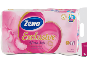 Zewa Exclusive Ultra Soft 4-lagiges Toilettenpapier, 8 Rollen