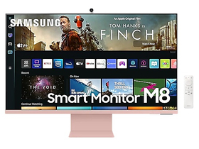 Samsung S32BM80PUU SMART 32" Monitor, 4K, VA, Micro-HDMI, USB-C, Bluetooth, WLAN, Fernbedienung, Pink