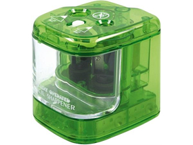 ICO batériové strúhadlo, transparentné, zelené (AA00175)