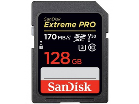 SanDisk Extreme Pro 128 GB SDXC pamäťová karta, Class 10, UHS-I, U3, V30 (183531)