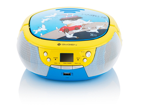 Gogen GMAXIPREHRAVACB rádio s CD přehrávačem a mikrofonem, pro děti, modré/žluté