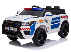 Mappy MP-002W Električni majhni avtomobil za otroke - policijski avto za 2 osebi, bel