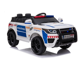 Mappy MP-002W Električni mali automobil za djecu - policijski auto za 2 osobe, bijeli