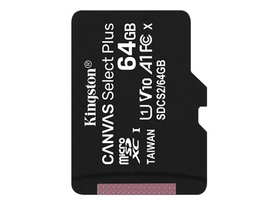Kingston Canvas Select Plus 64GB MicroSDXC pamäťová karta, class 10